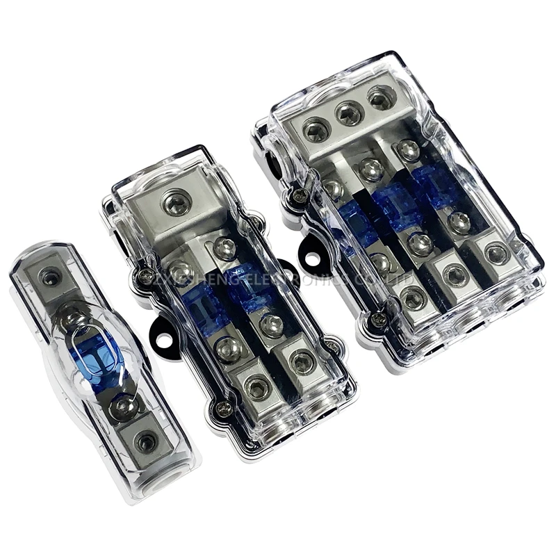 Car fuses Car Audio Fuse Holder One Out of One/Two/Three/Four Power Distribution Block Electronic Parts Waterproof Come with 60A Fuse