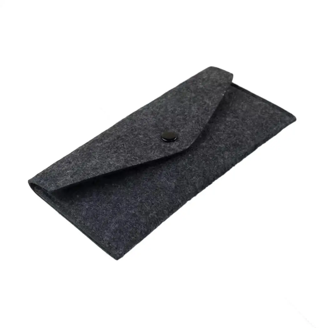 dark gray type 6 Плотная большой вместимости студентов унисекс фетр светло-серый, темно-серый организовать пенал для ручек для карандашей - Цвет: dark gray type 6