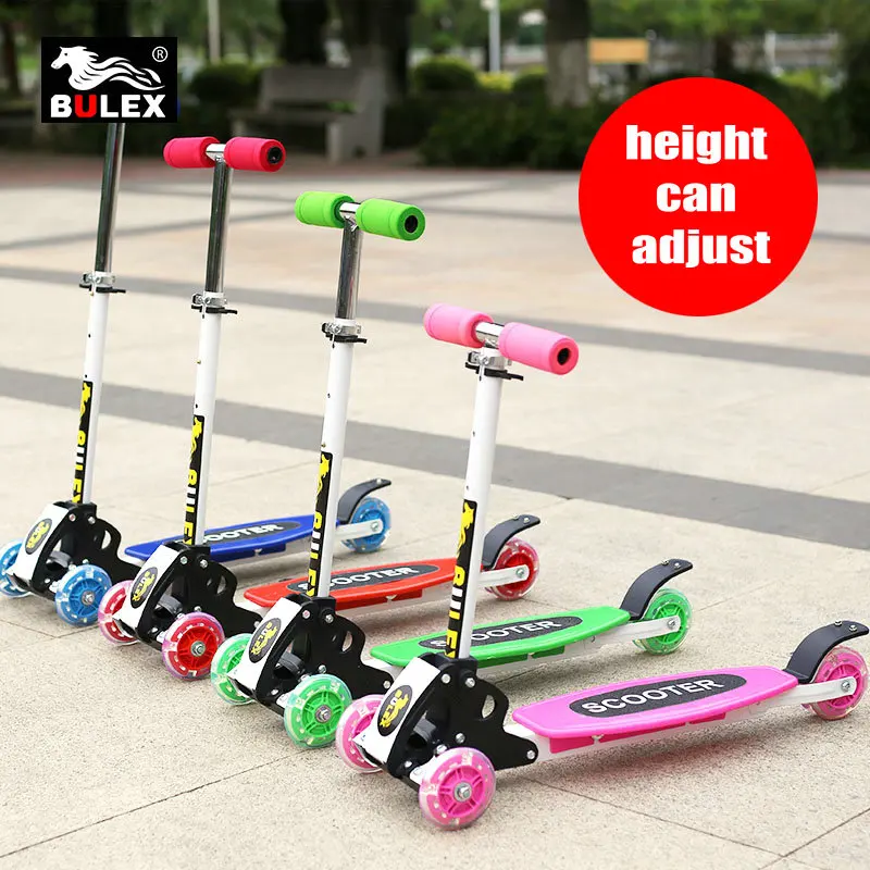 Bulex 어린이 스쿠터 4 플래시 PU 휠 접기 어린이 미끄러운 자동차 배송 Skuter Trottinette For Kids