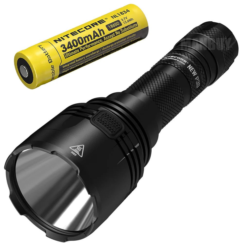 Тактический фонарик дальнего действия NITECORE NEWP30 18650 лм с батареей уличный