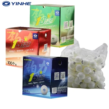 

YINHE 100pieces 40+ seamed seamless table tennis ball for table tennis club training NEW materal ABS 40+ white ping pong ball