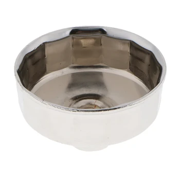 

Oil Filter Cup Wrench Housing Tool Remover Cap Oil Grid, Dia 66mm,14 Flutes, Steel and Chrome Plated, for Toyota