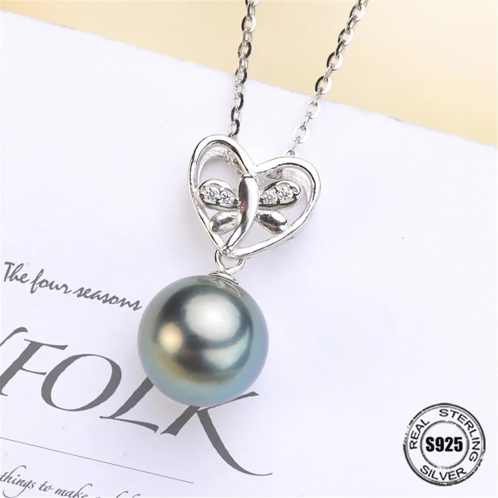 

New Arrival Silver Gold Color Pendant Mounts DIY oysters Pearl S925 Sterling Silver Pendant Findings Settings Jewelry Beads