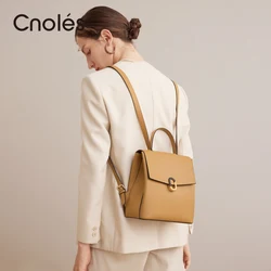 Cnoles Casual Small Backpack Women Travel Waterproof Leather School Bags for Teenage Girls Fashion Tote Shoulder Packbag