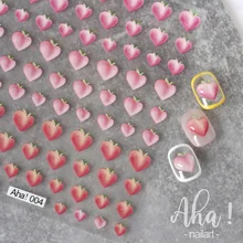 1Pcs Pink Peach Cute Nail Art 3D Sticker Cartoon Summer Painting Rabbit Bear Flower Cloud Peach Nail Art Decor Decal for Child