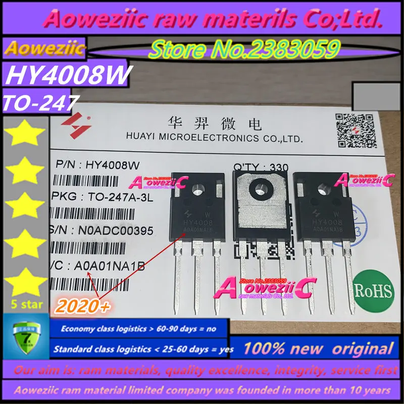 Aoweziic 2020 + 20 шт. 100% Новый оригинальный HY4008 HY4008W 80V 200A TO 247 МОП инвертор Ultra 200A|chip| |