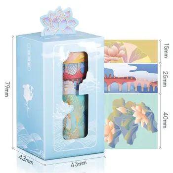 

1box Chinese Ancient Style Masking Tape Promising Future Series Planner Stickers
