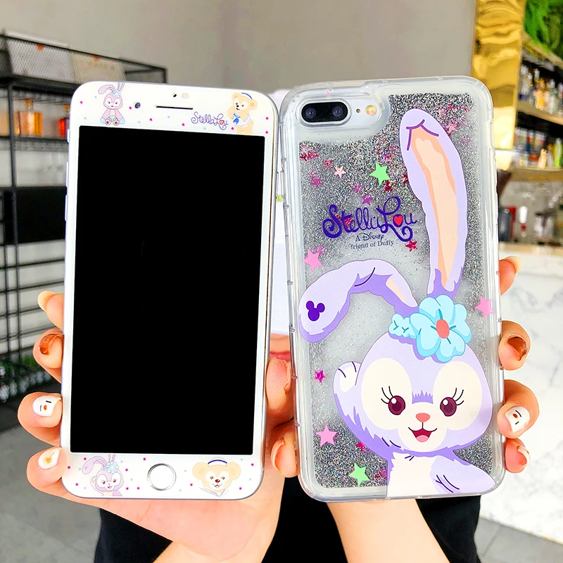 Для iphone 11 Pro max Duffy bear динамический с блестками и жидкостью зыбучие пески чехол +