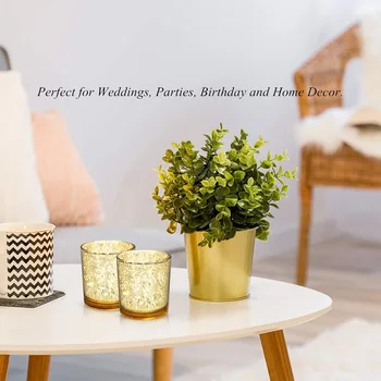 

12pcs Glass Votive Speckled Portable Tea Light Party Favor Home Retro Wedding Decoration Craft Gift Candle Holder Centerpiece