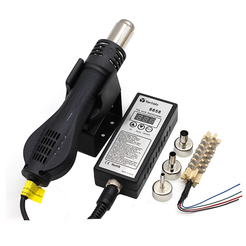 8858 Hot Air Gun Micro Rework Soldering Station LED Digital Hair Dryer Soldering For cell-phone BGA SMD PCB IC Repair tools 8898 hot air gun soldering station soldering tool