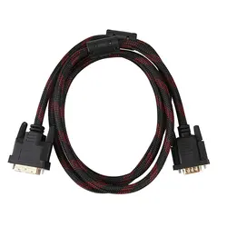 DVI-I 24 + 5 Dual Link Male to VGA Male Кабель 1,5 м красный черный