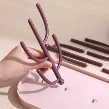 

Large Capacity Bathroom Cup Holder Cactus Shape Simple Home ABS Drain Multifunctional Drying Rack Detachable Kitchen Countertop