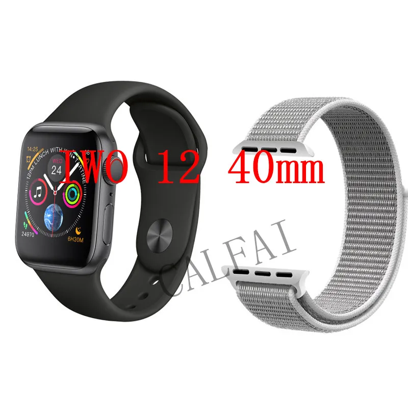 IWO 12 40 мм смарт часы серии 5 1:1 Смарт часы 30+ watchfaces с Siri ЭКГ протектор чехол PK iwo 9 8 10 - Цвет: Красный