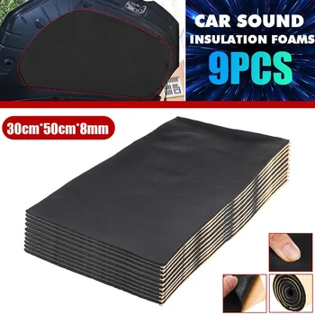 

30x50cm 8mm Car Sound Deadener Heat Insulation Cotton Mats Anti-noise Sound Deadening Firewall Pad Engine Cover Sticker