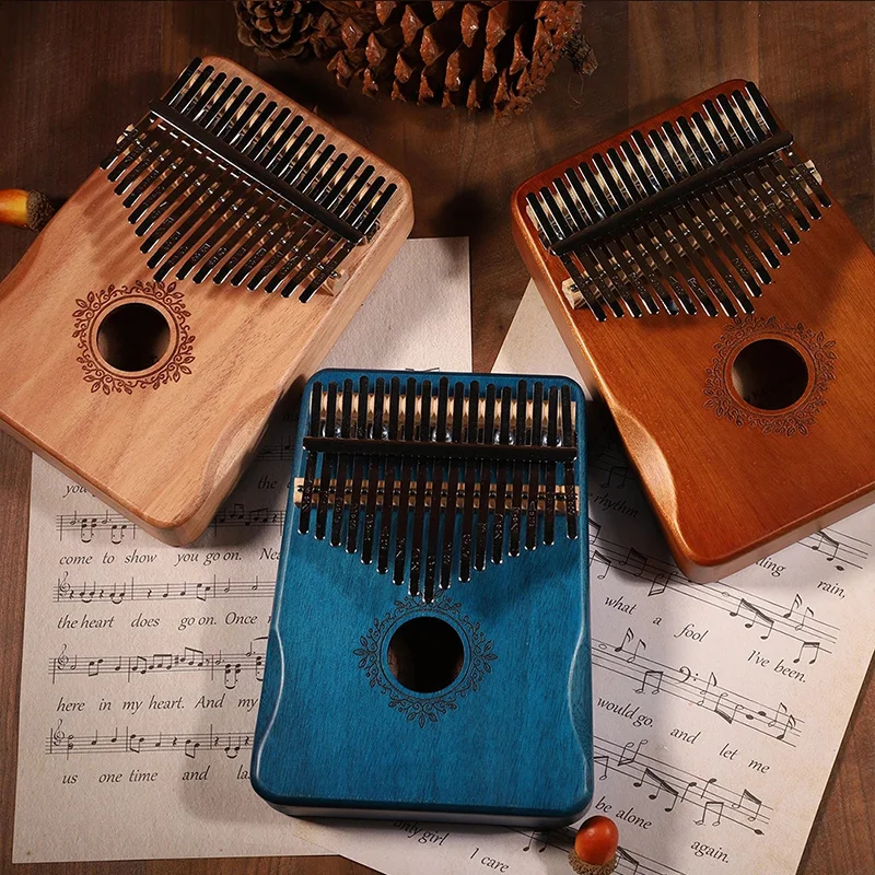 Kalimba 17 клавиш большой пианино высокое качество дерево красное корпус Mbira