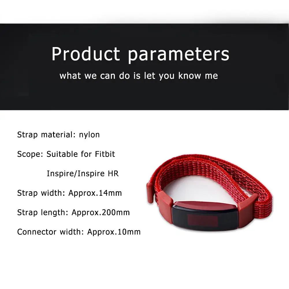 For Fitbit Inspire HR Nylon Hook Loop Watch Band Replacement Wristband
