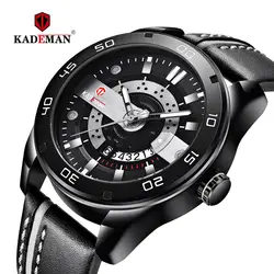 KADEMAN новые мужские часы 3ATM водонепроницаемые спортивные кварцевые часы лучший бренд Модные Военные мужские наручные часы Relogio Masculino