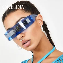 Модные женские солнцезащитные очки без оправы, мужские, роскошные брендовые фиолетовые, синие, красные, прозрачные линзы, маска, очки, винтажные маленькие очки