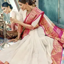 Традиционная индийская сари женщина красивая печать этнические повседневные танцы сари