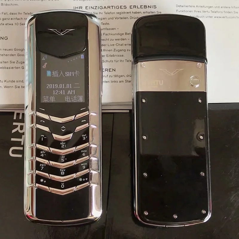 

2019 New Style Rittal Vertu Mobile Phone K-2 Exquisite Appearance Top Grade Luxury Candy Bar Small Screen Men's Small Mobile Pho