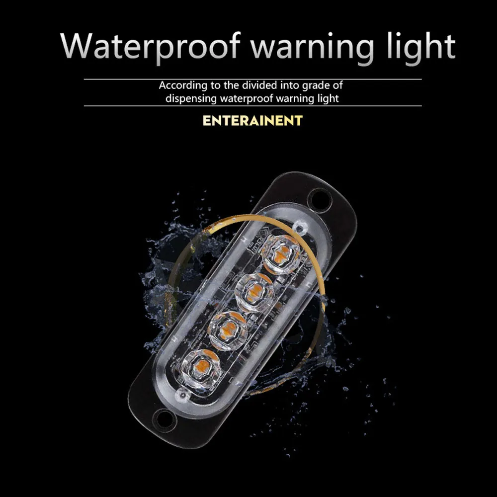 Авто Янтарный Warnung lampe 4 светодиодный авто-Lkw Notfall Licht бар Gefahren стробоскоп предупреждающий лампе Candid