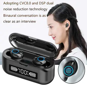 

Bluetooth Wireless Touch Control LED Indicator IPX7 Waterproof Noise Cancelling In Ear Auto Pairing TWS Earbuds Running Sports