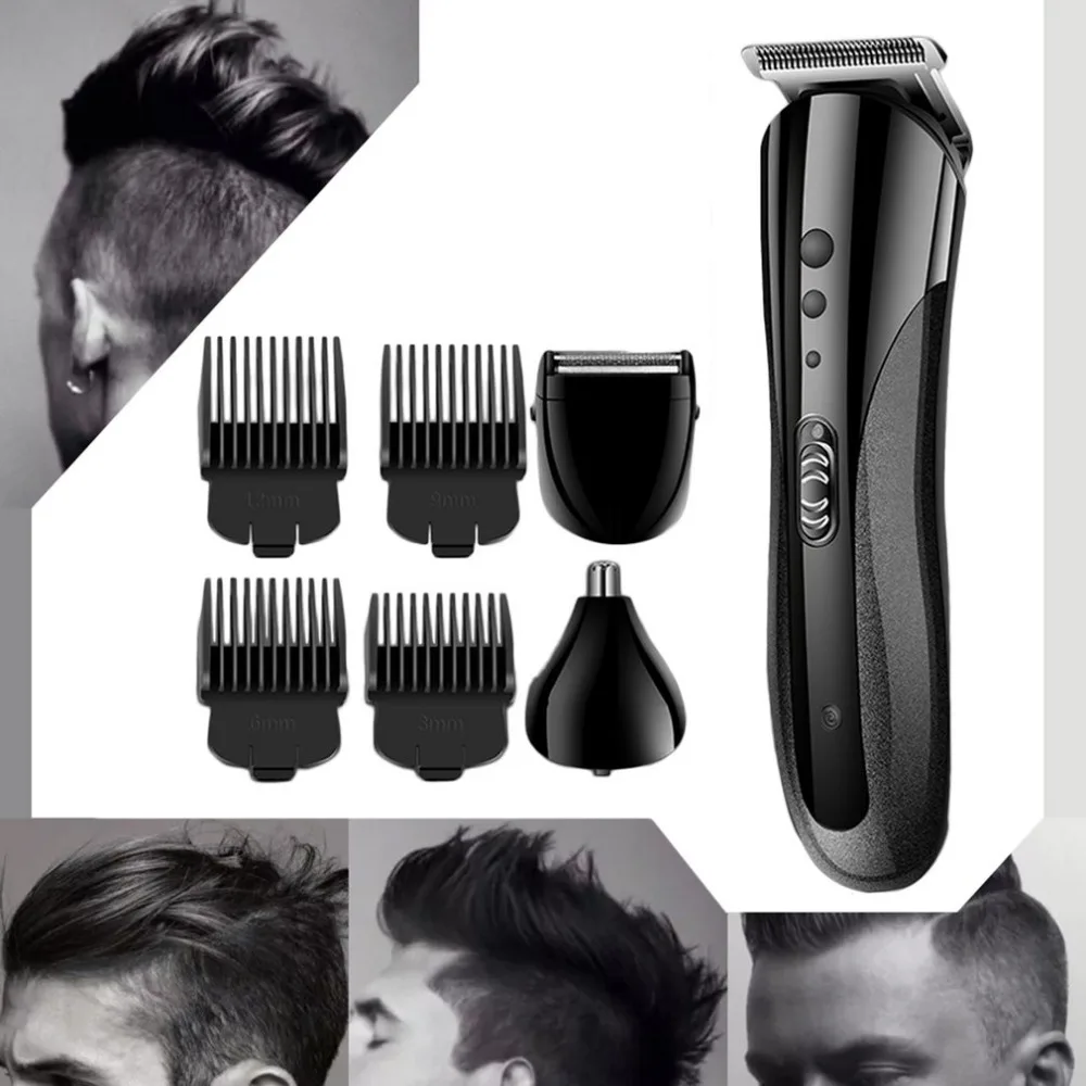 Kemei 3 в 1 перезаряжаемый Электробритва Триммер для волос стандарт ЕС электрическая машинка для стрижки волос в носу профессиональная Бритва для бороды