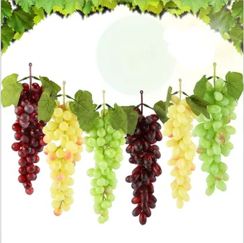 

Artificial Fruits 1 PCS Artificial Grapes DIY Plastic Fake Fruit Christmas Home Wedding Decoration Simulation Fruit