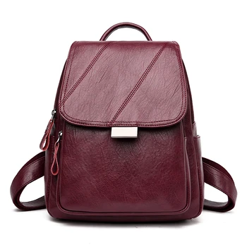 

Bagpack Luxury Women Backpack Genuine Leather Backpacks for Teenage Girls Female School Shoulder Bags For Women 2020 Mochila Sac