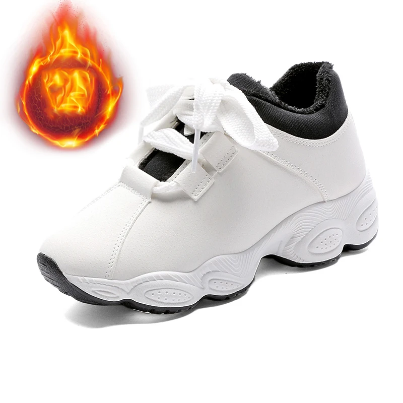White ERNESTNM Faux Suede Sneakers Women High Top Platform Shoes Warm Short Plush Women Shoes Zapatillas Mujer Colorblock Shoes - Цвет: White