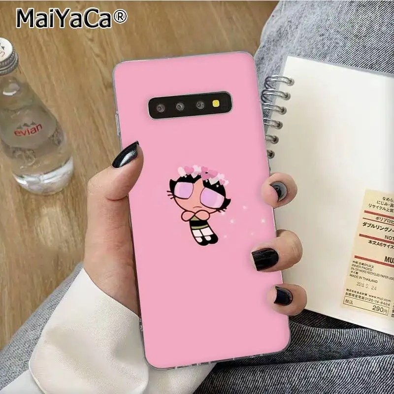 A6 MaiYaCa прекрасный PowerPuff девушки прозрачный мягкий чехол для телефона из ТПУ для samsung S10 E S9 plus S6 edge plus S7edge S8plus S10 plus S5 - Цвет: A6