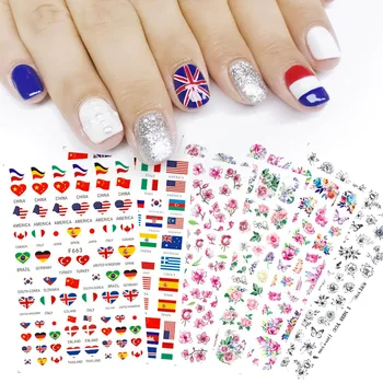 

1 pcs Nail Sticker Classic 3D Hot Style Floral black butterfly DIY Slider for Manicure Nail Art Watermark Manicure Decor