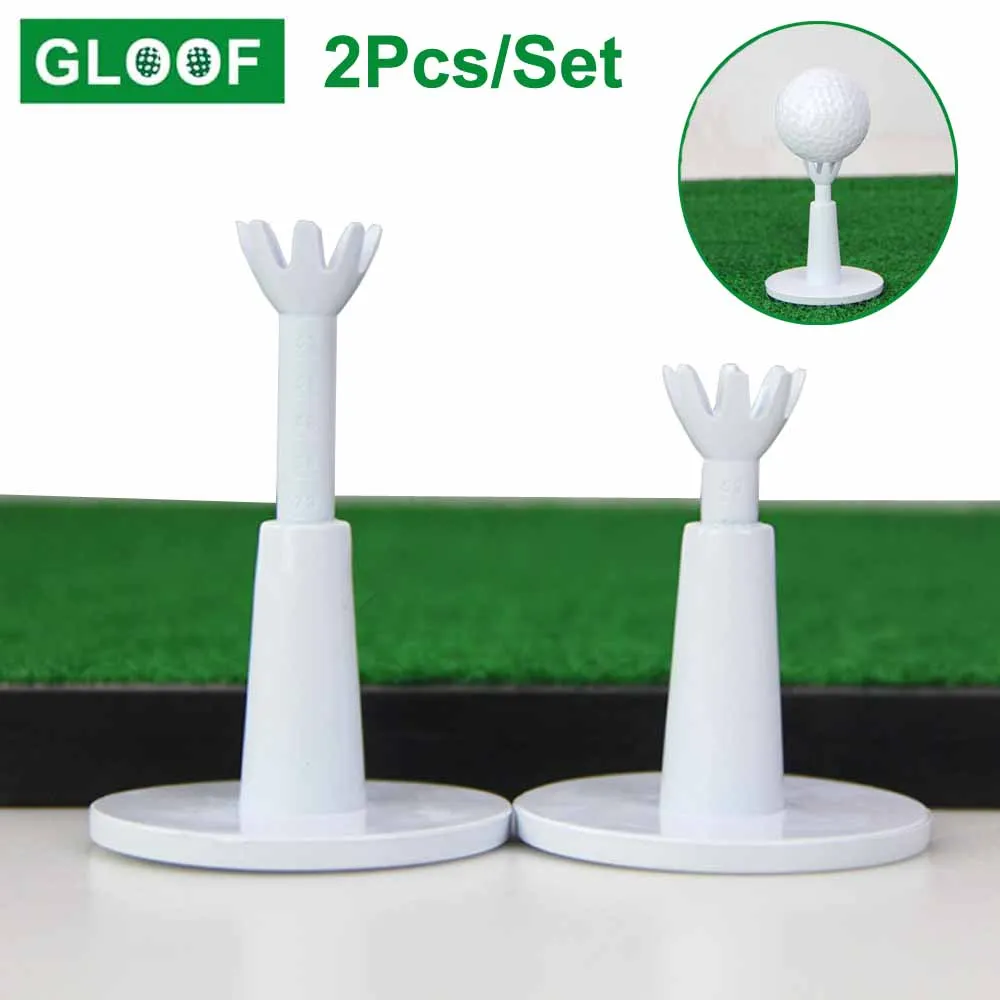 

2Pcs/Set Adjustable Golf Tee Holder Ball Nail Sporting Training Aids Plastic Golf Training Supplies Plastic Ball Stud Golf Nail