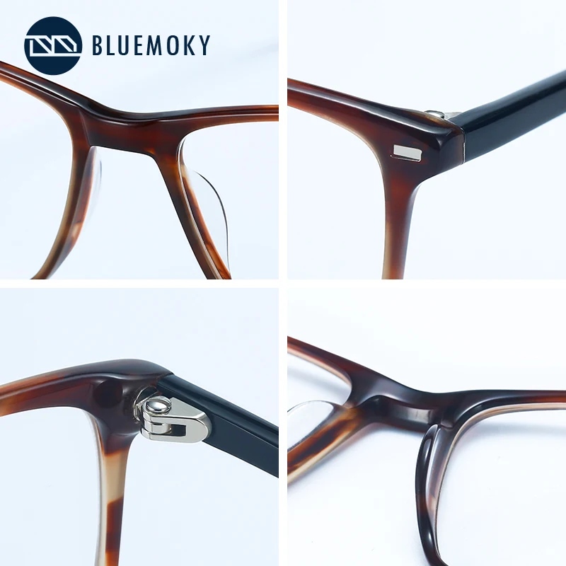 BLUEMOKY, мужские очки, оправа по рецепту, оптическая прозрачная оправа, очки, очки для мужчин, близорукость, очки BT2009, стиль
