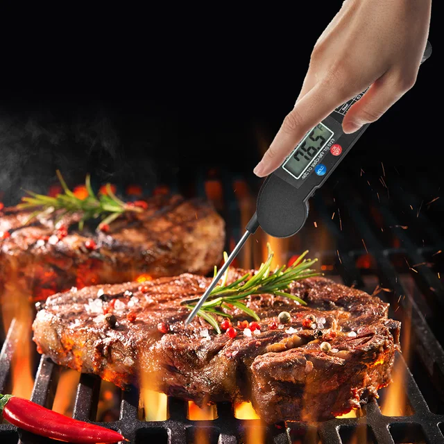 Digitális Konyhai Ételek Összecsukható Hőmérő Szonda Lcd Élelmiszer -Hőmérő A Tejeledelemhez Bbq Azonnali Olvasás - Image 3