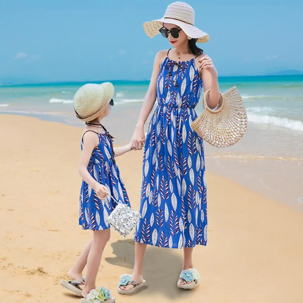 Summer Mother Daughter Beach Dress 