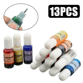 

13 Bottles 10ml Resin Colorant Epoxy UV Resin Coloring Dye Colorant Pigment Mix Color DIY Handmade Crafts Art Sets