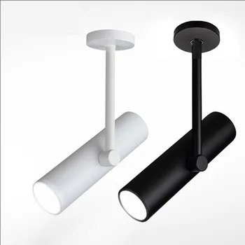 

Modern LED Track Light, 5W 7W 12W Dimmable Surface Mount Spotlights, industrial Black White adjustable LED Rail Lighting Store