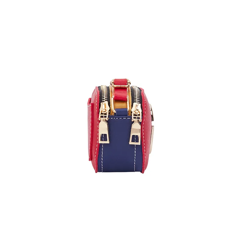 

2018 Spring And Summer New Style PU Handbag Cool Contrast Color Mini WOMEN'S Shoulder Bag Simple Fashion Children's Bags
