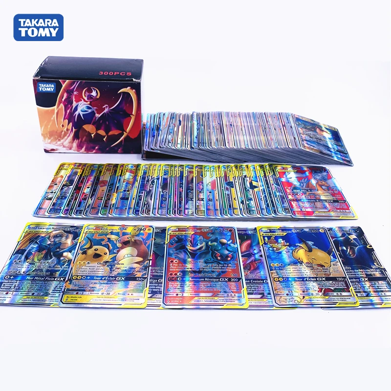 TAKARA TOMY французский Покемон карта GX тег команда Сияющие карты игра битва Carte