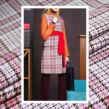 

Classic 100% wool fabric autumn and winter warm wool woolen houndstooth woven fabric coat fabric new fashion fabric