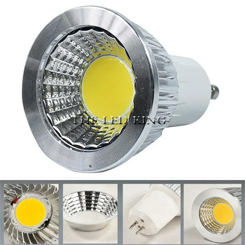 Супер яркий E27 Светодиодный светильник 7 Вт 10 15 GU10 COB Dimmable GU точечный