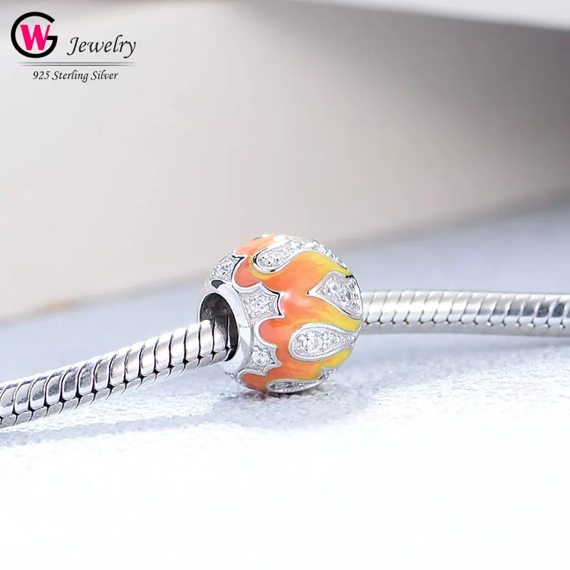 Новые 925 пробы серебряные очаровательные женские браслеты бусины Подвески тепло страсть дизайн бусины аксессуары подходят Pandora Подвески