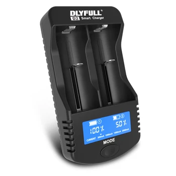 

Dlyfull D2 LCD Universal Battery Charger for 1.2V Ni-MH/CD AA, AAA, C, D, 3.7V Li-ion 18650 16340 21700 32650 Power Bank Charger