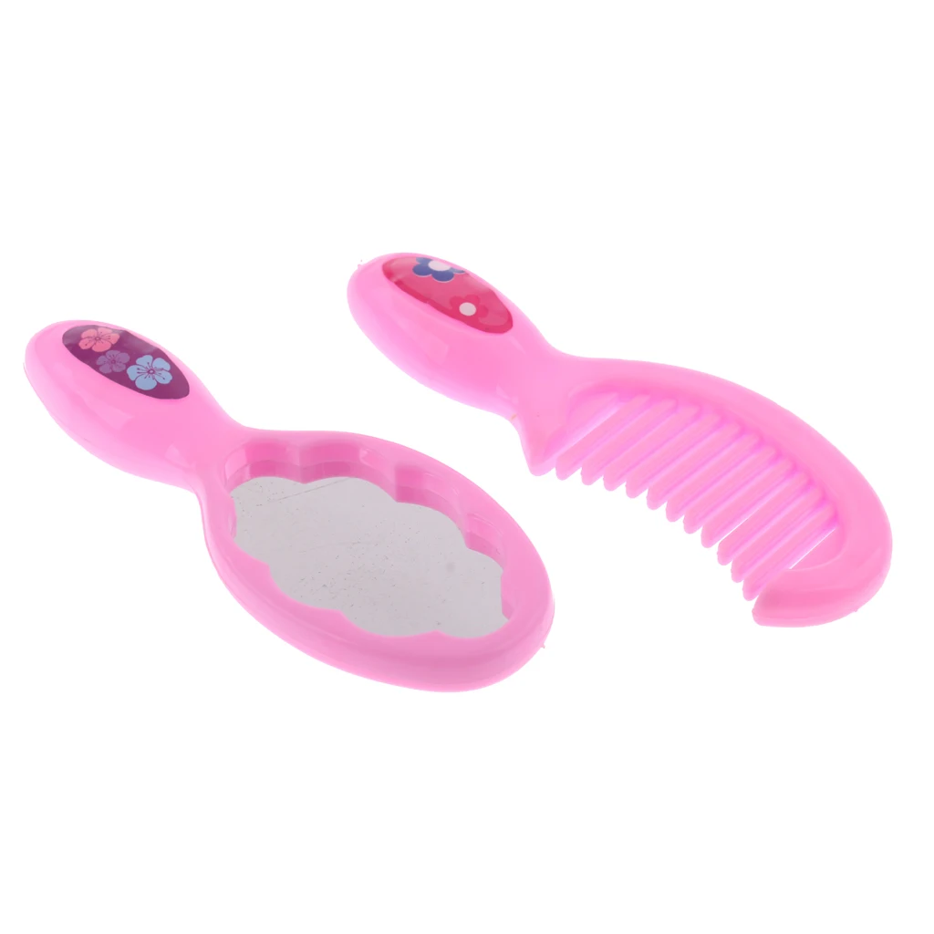 Dolls Bedroom Accessories Makeup Playset (2pcs) Comb Mirror for  Doll Random Color