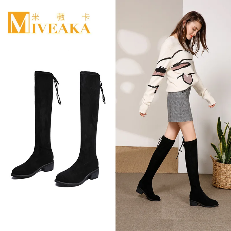

Winter Shoes Women Boot Woman Shoes Women's Boots Woman Overknee Boots Long Velvet Elastic Boots Thin Boots