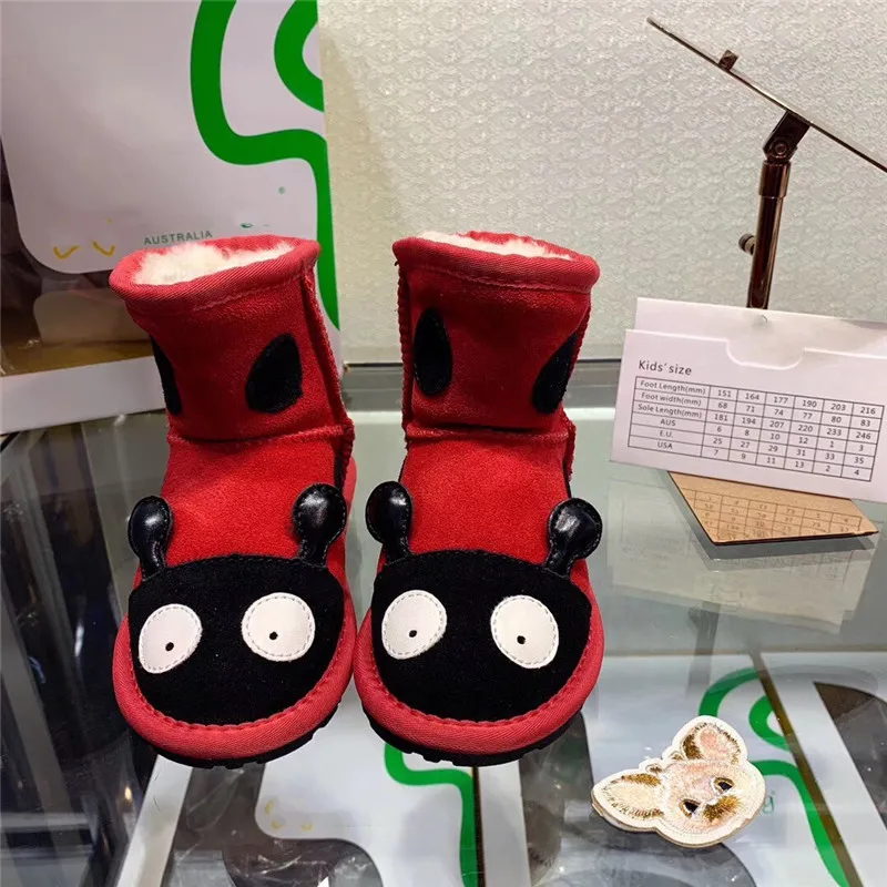 NEW Animal Design Cute Snow Boots For Children Kids Hight Qualiy Winter Plush Shoes Thermal Boots For Girl&Boy Kids