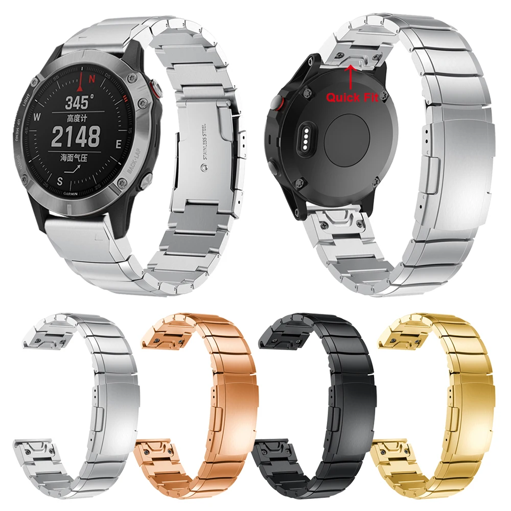 Металлический ремешок для Garmin Fenix 6 Pro/5 Plus браслет 22 мм быстроразъемный часов fenix6