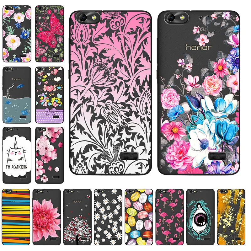 

For Huawei Honor 4C Case Silicone Soft Painted Phone Back Cover Huawei G Play Mini Honor5 CHM-CL00 Honor4C Honor Play 4C 5.0 Bag