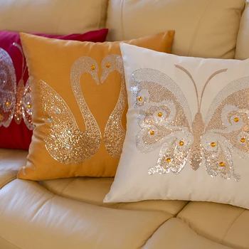 

2020 Rams Embroidered Decorative Geometric Pillow Cushion Home Decor Embroidery